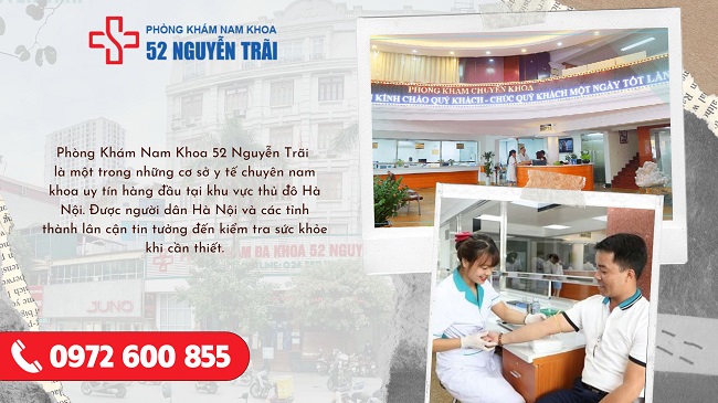Những ưu điểm khi lựa chọn khám Nam khoa ở Phòng khám 52 Nguyễn Trãi