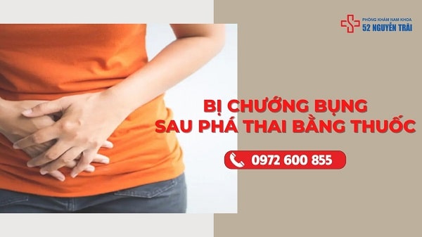 Nguyên nhân bị chướng bụng sau khi phá thai bằng thuốc là do đâu ?